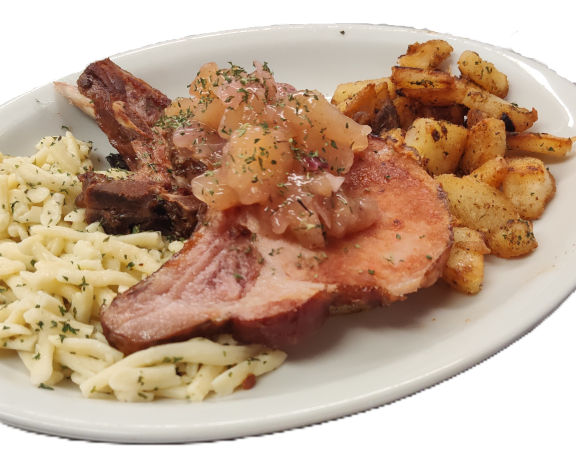 Kassler Rippchen with apple chutney